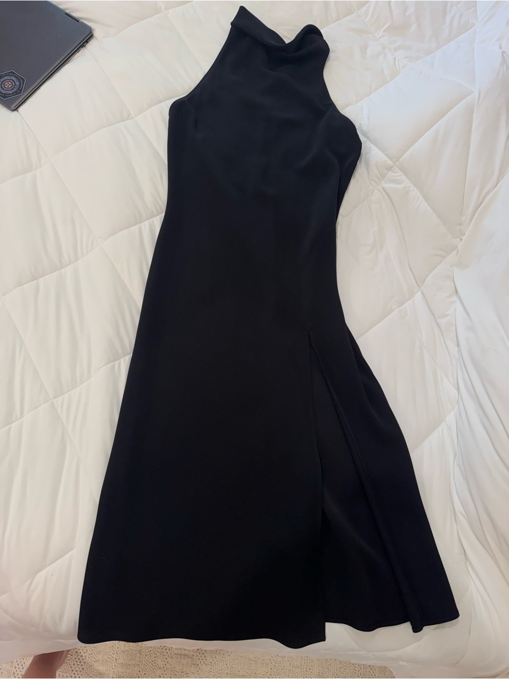 Black Sleeveless Turtleneck Dress